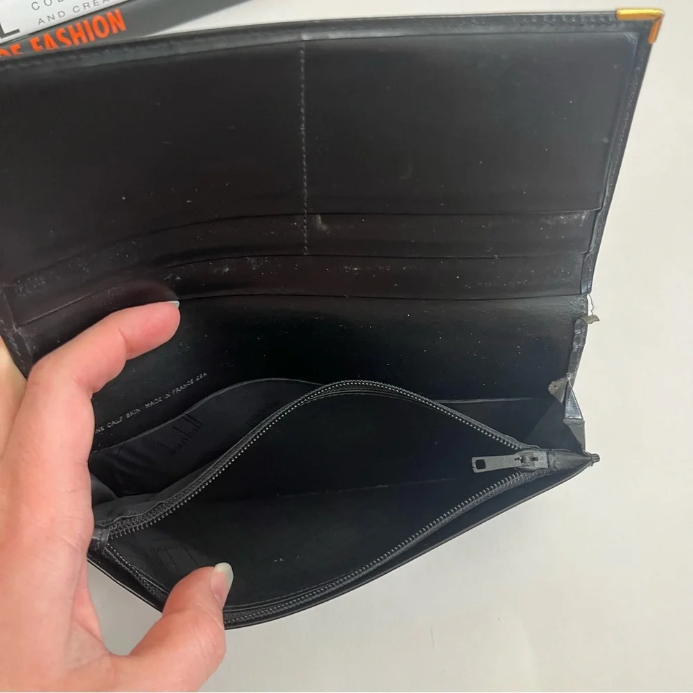 Dunhill black leather